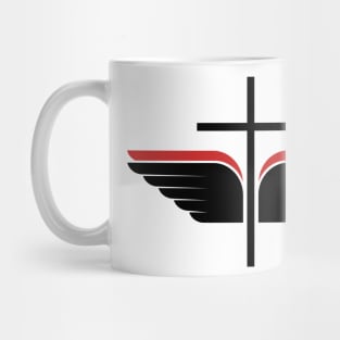 Cross of Jesus Christ and wings - a symbol of the Spirit Mug